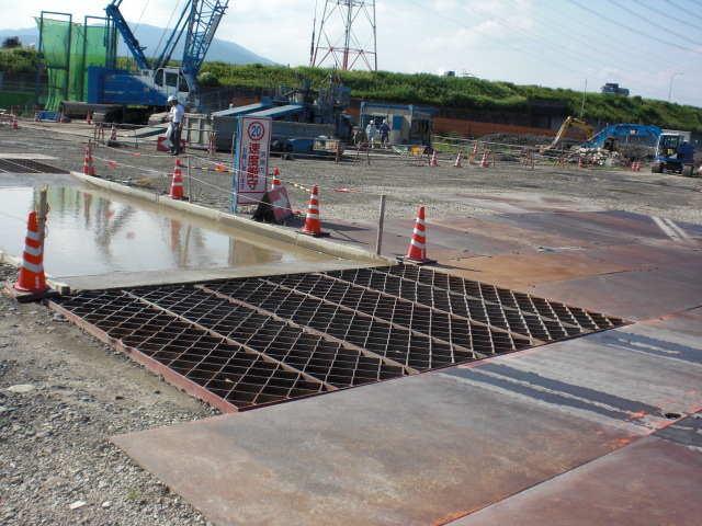 ロードマットの現場での使用例