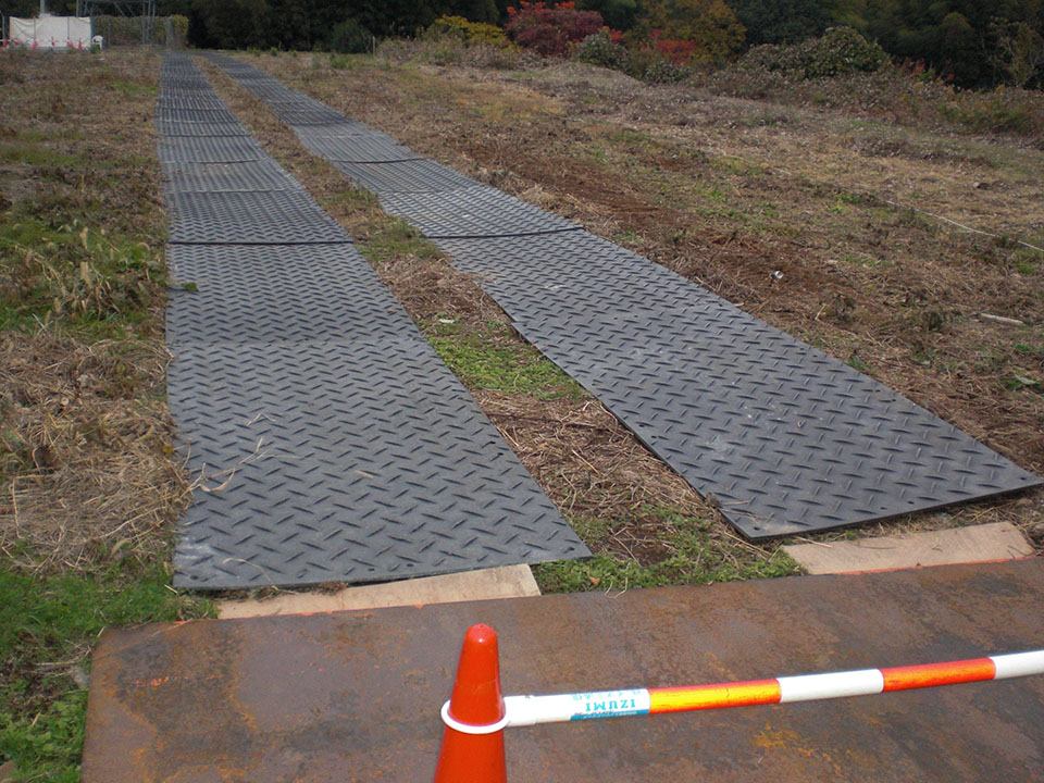 ゴムマットの現場での使用例